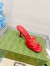 Gucci Slide Sandals 75mm in Red Matelasse Leather