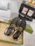 Gucci Double G Sandals in Black Leather