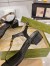 Gucci Double G Sandals in Black Leather