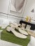 Gucci Double G Sandals in White Leather