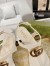 Gucci Double G Sandals in White Leather