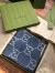 Gucci GG Jacquard Wool Scarf in Blue and Brown