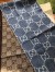 Gucci GG Jacquard Wool Scarf in Blue and Brown