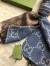 Gucci GG Jacquard Wool Scarf in Blue and Brown