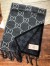 Gucci GG Jacquard Wool Scarf in Grey and Light Grey