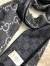 Gucci GG Jacquard Wool Scarf in Grey and Light Grey