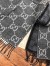 Gucci GG Jacquard Wool Scarf in Grey and Light Grey
