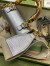 Gucci Bamboo 1947 Mini Top Handle Bag in Silver Metallic Leather