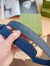 Gucci Blondie Belt 30MM in Blue Suede Calfskin