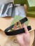 Gucci Blondie Belt 30MM in Black Suede Calfskin