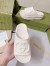 Gucci Slide Sandals in White Rubber with Interlocking G