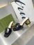 Gucci Interlocking G Cut-out Sandals 55mm in Black Leather