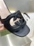 Gucci Interlocking G Cut-out Sandals 55mm in Black Leather