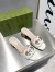 Gucci Interlocking G Cut-out Sandals 55mm in White Leather