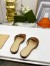 Gucci Interlocking G Cut-out Slide Sandals in Brown Leather
