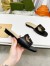 Gucci Interlocking G Cut-out Slide Sandals in Black Leather