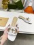 Gucci Interlocking G Cut-out Slide Sandals in White Leather