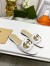 Gucci Interlocking G Cut-out Slide Sandals in White Leather