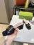 Gucci Double G Slide Sandals 55mm in Black Matelasse Leather