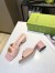 Gucci Double G Slide Sandals 55mm in Pink Matelasse Leather