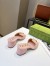 Gucci Double G Slide Sandals 55mm in Pink Matelasse Leather