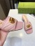 Gucci Double G Slide Sandals 55mm in Pink Matelasse Leather