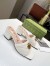 Gucci Double G Slide Sandals 55mm in White Matelasse Leather