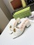 Gucci Double G Slide Sandals 55mm in White Matelasse Leather