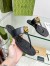 Gucci Interlocking G thong Sandals in Black Leather 