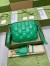 Gucci Small Shoulder Bag In Green GG Matelasse Leather