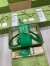Gucci Small Shoulder Bag In Green GG Matelasse Leather