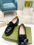 Gucci Women's Lug Sole Loafers in Black Matelasse Leather Leather