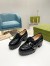 Gucci Women's Lug Sole Loafers in Black Matelasse Leather Leather