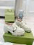 Gucci Women's Lug Sole Loafers in White Matelasse Leather Leather