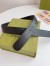 Gucci Rectangular Belt 35MM in Black GG Leather