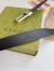 Gucci Rectangular Belt 35MM in Black GG Leather