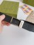 Gucci Rectangular Belt 35MM in Black GG Leather