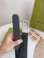 Gucci Rectangular Belt 35MM in Black GG Leather