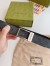 Gucci Rectangular Belt 35MM in Black GG Supreme Canvas