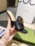 Gucci Blondie Slide Sandals 65mm in Black Leather