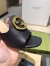 Gucci Blondie Slide Sandals 65mm in Black Leather
