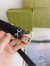 Gucci Crystal Horsebit Belt 30MM in Black Calfskin