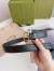 Gucci Crystal Horsebit Belt 30MM in Black Calfskin