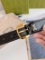 Gucci Crystal Horsebit Belt 30MM in Black Crocodile Embossed Leather