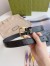 Gucci Crystal Horsebit Belt 30MM in Black Crocodile Embossed Leather