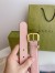 Gucci Crystal Horsebit Belt 30MM in Pink Crocodile Embossed Leather