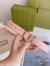 Gucci Crystal Horsebit Belt 30MM in Pink Crocodile Embossed Leather