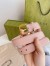 Gucci Crystal Horsebit Belt 30MM in Pink Crocodile Embossed Leather