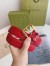 Gucci Crystal Horsebit Belt 30MM in Red Crocodile Embossed Leather