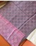 Gucci Double GG Jacquard Wool Scarf in Graphite and Pink